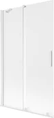 Parawany nawannowe - Mexen Velar parawan nawannowy 2-skrzydłowy rozsuwany 110 x 150 cm, szron, biały - 896-110-000-31-20 - miniaturka - grafika 1