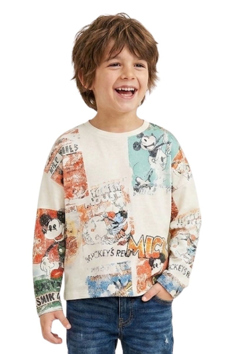 Bluzka dziecięca Desigual Vintage Mickey -98