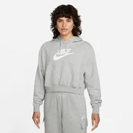 Bluzy damskie - L Bluza Nike Sportswear Club Flecce DQ5850 063 szary L - miniaturka - grafika 1