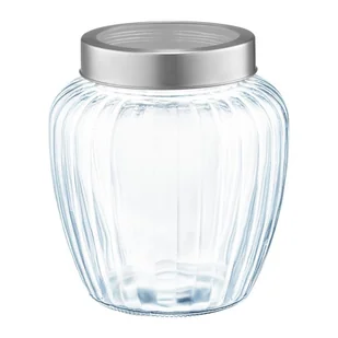 Pojemnik szklany słoik z pokrywą ryflowany Ambition Curly 2000ml - Pojemniki kuchenne - miniaturka - grafika 1