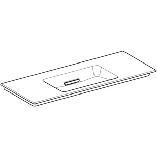 Geberit One Umywalka meblowa bez otworu na baterię bez przelewu 120x48 cm biały KeraTect 505.016.00.1 - Umywalki - miniaturka - grafika 2