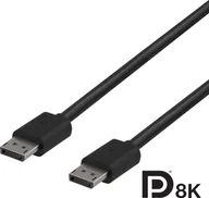 Kable komputerowe i do monitorów - Kabel Deltaco DisplayPort kabelis DELTACO 8K, DP 1.4, 2m, juodas / DP8K-1020-K / R00110015 - miniaturka - grafika 1