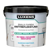Farby wewnętrzne - Luxens Farba Antyrefleksyjna emulsja biała 5 l - miniaturka - grafika 1