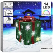 Bombki - Prezent świecący zielony 14 LED 46 cm - miniaturka - grafika 1