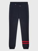 Spodnie i spodenki dla dziewczynek - Tommy Hilfiger Spodnie dresowe Th Collegiate KB0KB07983 D Granatowy Regular Fit - miniaturka - grafika 1