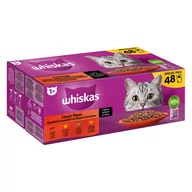 Mokra karma dla kotów - Pakiet Whiskas 1+ Adult, saszetki, 48 x 85 g - Wybór dań klasycznych w sosie - miniaturka - grafika 1