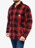 Odzież trekkingowa damska - Koszula turystyczna Carhartt Flannel Sherpa-Lined Shirt Jac - red ochre - miniaturka - grafika 1