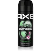 Dezodoranty i antyperspiranty męskie - Axe Spray dla mężczyzn Wild Bergamot &amp Pepper 150 ml - miniaturka - grafika 1