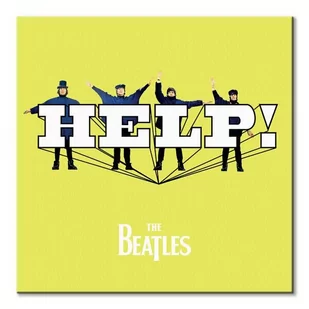 Pyramid Posters The Beatles HELP! Yellow - obraz na płótnie 40x40 WDC95850 - Obrazy i zdjęcia na płótnie - miniaturka - grafika 1