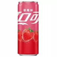 Napoje gazowane - Coca-cola Truskawkowa Napój Gazowany o smaku Truskawki Strawberry 330 ml - miniaturka - grafika 1
