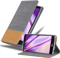Etui i futerały do telefonów - Cadorabo Etui do LG G4 / G4 PLUS w kolorze LIGHT GREY BROWN Etui na telefon komórkowy z magnetycznym zamknięciem, funkcją podstawki i miejscem na kartę Etui Etui ochronne Etui z klapką w stylu książki - miniaturka - grafika 1