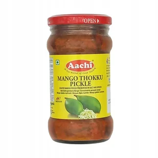 Marynowane posiekane mango w oleju Mango Thokku Pickle Aachi 300g - Koncentraty warzywne, przeciery - miniaturka - grafika 1