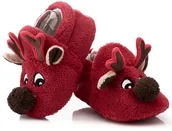 Buty dla dziewczynek - Świąteczne lekkie buciki niemowlęce z reniferem - miniaturka - grafika 1