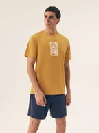 Piżamy damskie - Piżama męska Sun Henderson musztardowy, granatowy XL - miniaturka - grafika 1