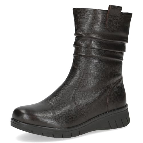 Caprice Damskie buty 9-26455-45, modne kozaki, DK Brown Nappa, 37 EU szerokie, Dk Brown Nappa, 37 EU szeroki