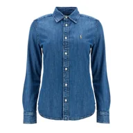 Koszule damskie - camicie donna ralph lauren - ls crlte st-long sleeve-button front shirt - ottanio - miniaturka - grafika 1