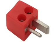 Kable - Wt.głośn.kątowy skręcany CZERWONY - miniaturka - grafika 1