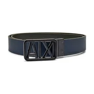 Paski - Armani Exchange Skórzany dwustronny pasek - miniaturka - grafika 1
