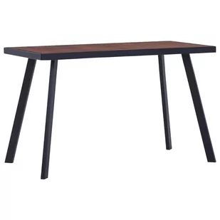 vidaXL Stół jadalniany, ciemne drewno i czerń, 120x60x75 cm, MDF - Stoły - miniaturka - grafika 1