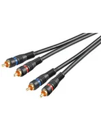 Kable - Wentronic Audio-Video-khbel 3,0 m 2 X wtyk cinch  2 X wtyczka cinch czarny 50119-GB - miniaturka - grafika 1
