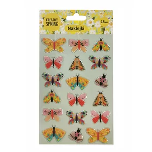 Empik;Joyful, Naklejki easter motyle żółte 18szt - Wielkanoc - miniaturka - grafika 1