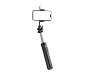 Selfie stick - Hurtel WC13YDS 1,3m z podwójną lampą Czarno-srebrny - miniaturka - grafika 1
