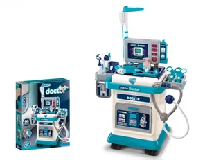 Zestaw lekarski wózek 66x44x25cm - zabawka - Zabawy w naśladowanie dorosłych - miniaturka - grafika 1