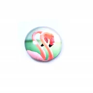 Magnesy - MAGNES NA LODÓWKĘ SZKLANE FLAMINGI RÓŻNE WZORY - miniaturka - grafika 1