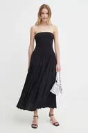 Sukienki - Sisley sukienka kolor czarny mini rozkloszowana - miniaturka - grafika 1
