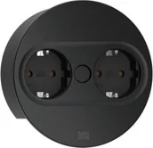 Gniazdka elektryczne - Bachmann BACHMANN TWIST2 2xCEE7/3 2,0m AEH RAL9005 30GE okrągły - miniaturka - grafika 1