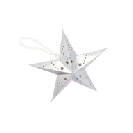 Oświetlenie świąteczne - Gwiazda papierowa do zawieszenia 5 LED stałe ciepłe białe światło 25 cm - miniaturka - grafika 1
