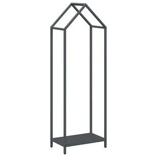 vidaXL Stojak na drewno opałowe antracyt 40x25x120 cm - Wózki magazynowe - miniaturka - grafika 1