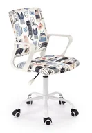 Fotele i pufy dla dzieci - Krzesło dziecięce obrotowe ORIS wielokolorowy kotki - miniaturka - grafika 1