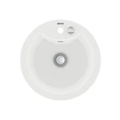 Zlewozmywaki - Mexen Diego zlewozmywak granitowy 1-komorowy 488 x 480 mm, biały - 6512481000-20 - miniaturka - grafika 1