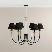 Lampy sufitowe - Żyrandol klasyczny Roma 6 1118K1 Aldex 6-ramienny czarny - miniaturka - grafika 1