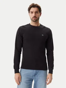Calvin Klein Jeans Longsleeve J30J327117 Czarny Regular Fit - Koszulki męskie - miniaturka - grafika 1