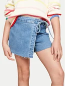 Spodenki damskie - Tommy Hilfiger Szorty jeansowe KG0KG07919 Niebieski Regular Fit - miniaturka - grafika 1