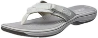 Klapki i japonki damskie - Clarks Brinkley Sea japonki damskie, biały - Weiß White Synthetic - 41 EU - miniaturka - grafika 1