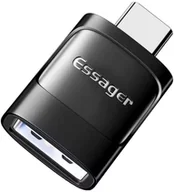 Adaptery i przejściówki - Adapter przejściówka Essager OTGUSB 3.0USB-Cmęski do USB-Ażeński black - miniaturka - grafika 1