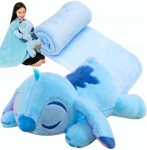 STICH STITCH Maskotka DUŻA KOC 100x160cm Przytulanka Pluszowa Kocyk Zestaw