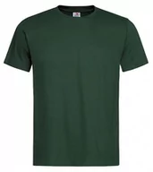 Koszulki męskie - Butelkowy Zielony Bawełniany T-Shirt Męski Bez Nadruku STEDMAN Koszulka, Krótki Rękaw, Basic, U-neck - Stedman - miniaturka - grafika 1