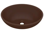 Umywalki - Brązowa owalna umywalka na blat T4-M54 - miniaturka - grafika 1