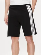 Spodenki męskie - Tommy Hilfiger Szorty sportowe UM0UM03200 Czarny Regular Fit - miniaturka - grafika 1