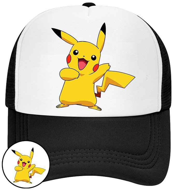 CZAPKA Z DASZKIEM POKEMON PIKACHU DLA DZIECI SIATKA