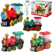 Pociągi dla dzieci - Lokomotywa światło i dźwięk, dym z komina MIX - miniaturka - grafika 1