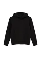 Bluzy dla chłopców - s.Oliver Bluza chłopięca z kapturem, czarny, 152 - miniaturka - grafika 1