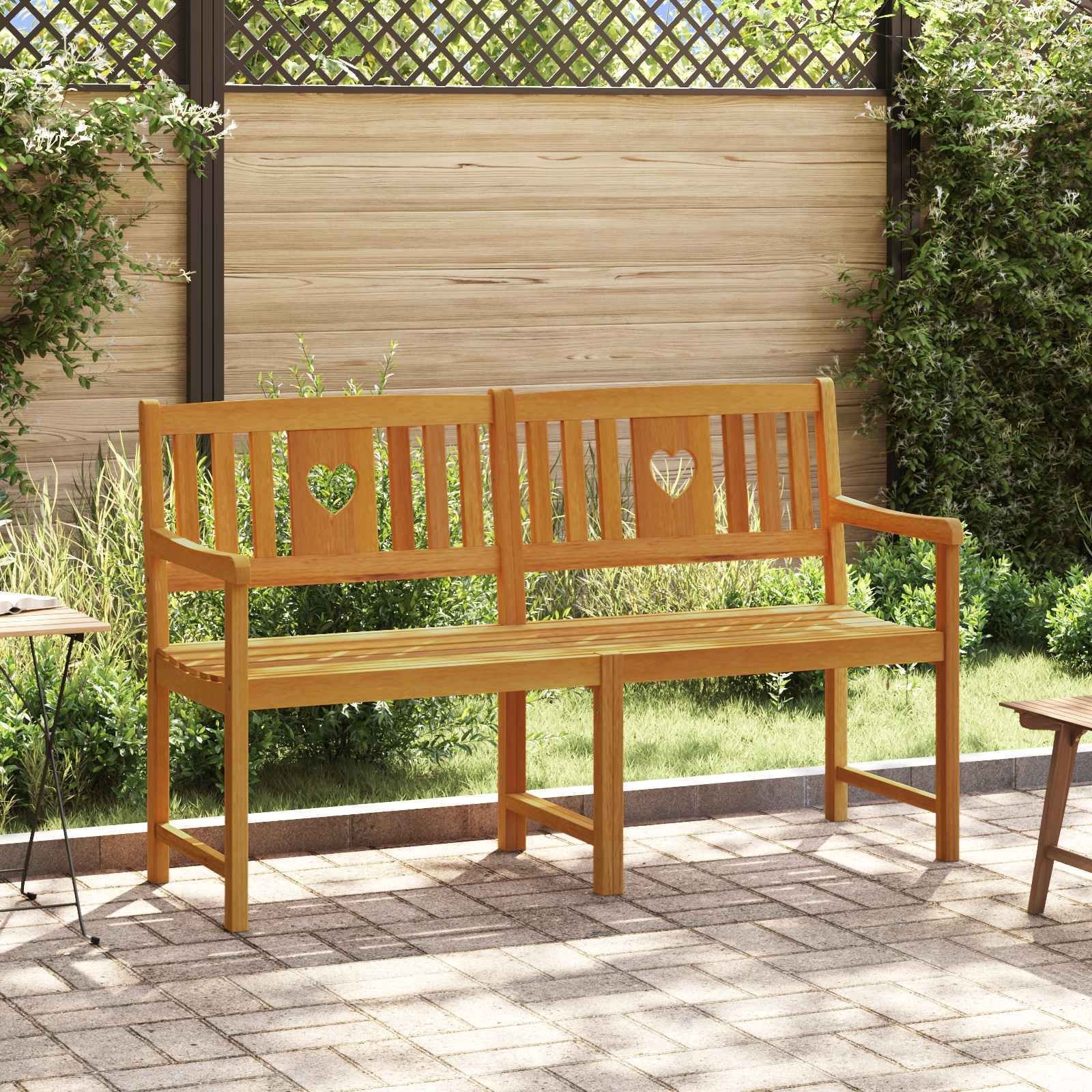 vidaXL Ławka ogrodowa naturalny 150 x 55,5 x 90 cm Lite Drewno Akacji