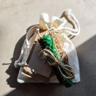 Zestaw Obfitość 3 małe świece 100% wosk pszczeli / More Energy - Świece - miniaturka - grafika 1