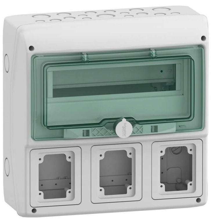 Schneider electric Kaedra - do gniazdka zasilania - 3 otwory - 1x12modułów - 340x335mm 13180 13180
