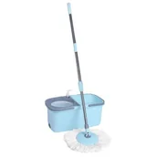 Miotły, szufle, mopy - Zestaw mop obrotowy Ares błękitny - miniaturka - grafika 1